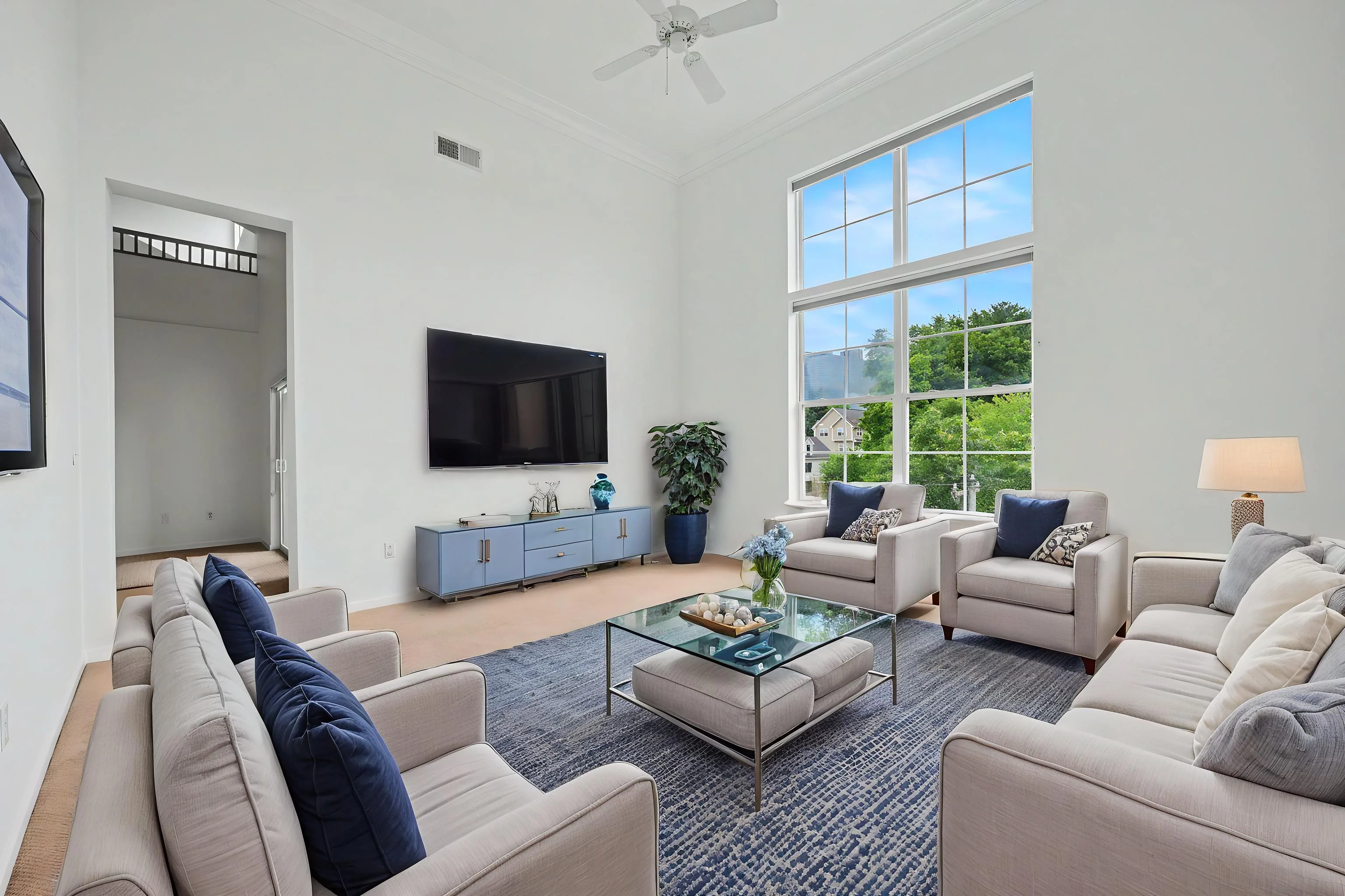 Same living space after virtual staging — furniture and décor added digitally